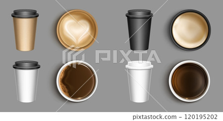 Coffee cup mockups set isolated on background Coffee cup mockups set isolated on background 120195202