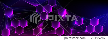 Medical or tech background with hexagon pattern 120195287