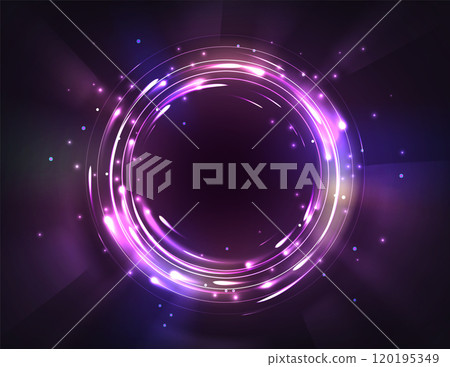 Magic futuristic circle portal 120195349