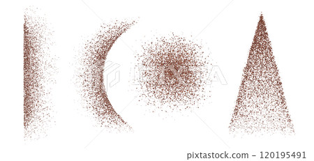 Ground coffee bean or chocolate powder 120195491