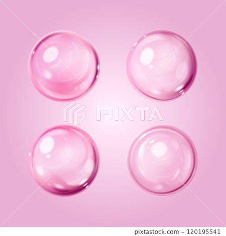 Transparent serum drops set isolated on background Transparent serum drops set isolated on background 120195541