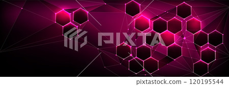 Medical or tech background with hexagon pattern 120195544