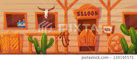 Wild west saloon exterior facade Wild west saloon exterior facade 120195572