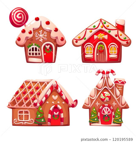 Christmas gingerbread cookie in form of house Christmas gingerbread cookie in form of house 120195589