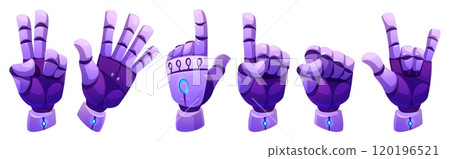 Robot hand gestures set Robot hand gestures set 120196521