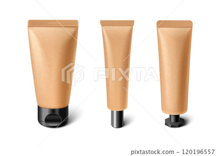 Closed brown cosmetic tube mockup Closed brown cosmetic tube mockup 120196557