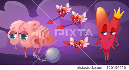 Heart and mind relations and connect concept. Heart and mind relations and connect concept. 120196650