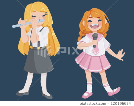 Kid musician for school band or music classes. Kid musician for school band or music classes. 120196654