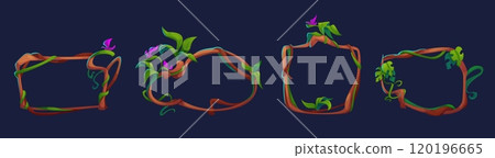 Jungle liana creeping branch frames. 120196665