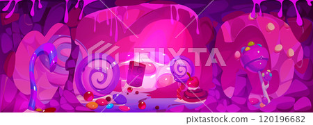 Sweet pink cave in fairy dream candy land world 120196682