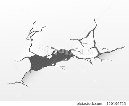 Broken concrete wall or cracked ground effect 120196713