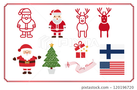 Christmas set with flags 120196720