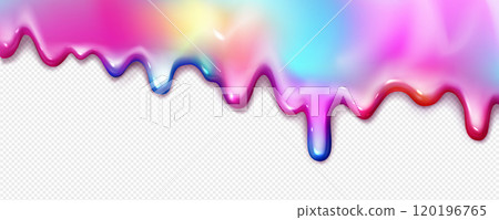 Rainbow slime splash on transparent background 120196765