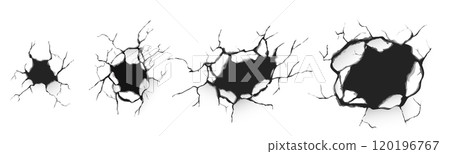 Broken concrete wall or ground. 120196767