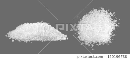Realistic salt or sugar crystal powder pile 120196788