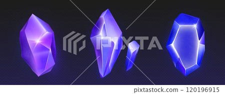 Magic neon glowing colour gem stone crystal 120196915