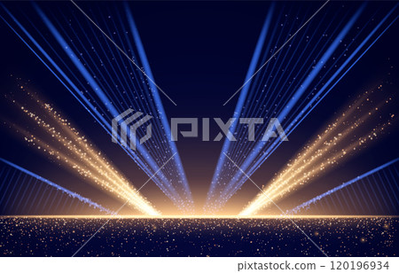 Dark blue stage for award ceremony design Dark blue stage for award ceremony design 120196934