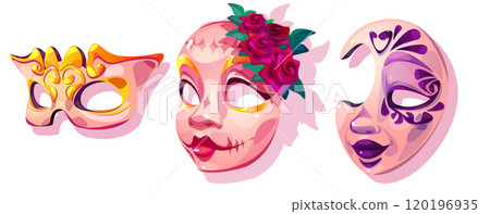 Carnival and theatre face mask Carnival and theatre face mask 120196935