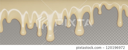 Beige liquid substance on transparent background 120196972
