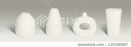 3d ceramic or glass vase bottle isolated vector 3d ceramic or glass vase bottle isolated vector 120196987