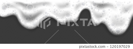 Beer foam texture. 3d white shampoo soap vector Beer foam texture. 3d white shampoo soap vector 120197029