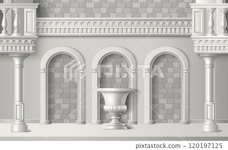 Classic antique building facade 120197125