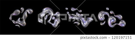 3d metal chrome liquid y2k shape object vector 3d metal chrome liquid y2k shape object vector 120197151