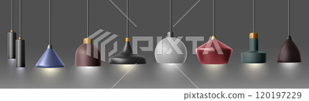 Modern ceiling chandelier hanging on wire 120197229