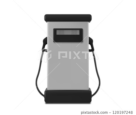 3d gas station for car refuel with pump vector 120197248