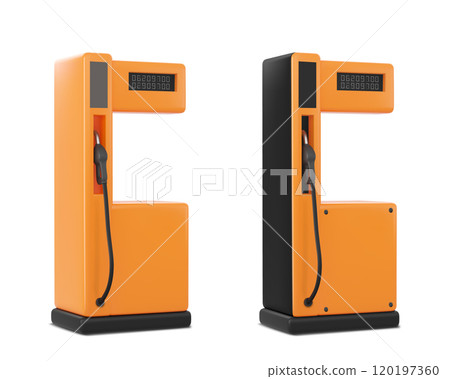 Gas station pumps set 120197360