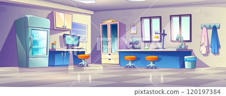 Science laboratory interior with chemical tools Science laboratory interior with chemical tools 120197384