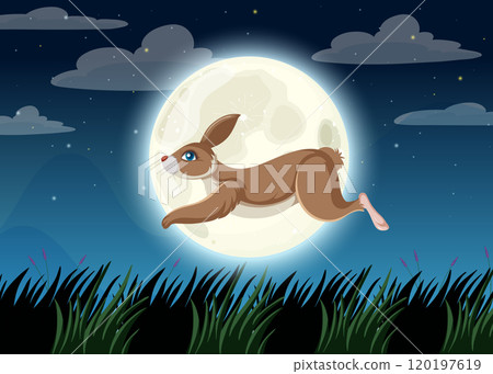Hare Leaping Under the New Moon Hare Leaping Under the New Moon 120197619