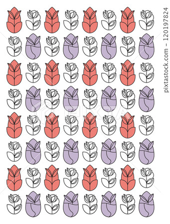 leaves seamless pattern isolated on white 120197824