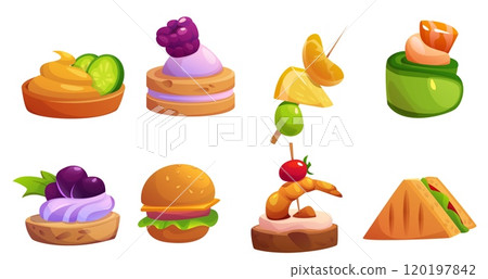 Buffet finger food collection 120197842
