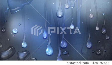 Water drops on wet surface Water drops on wet surface 120197858