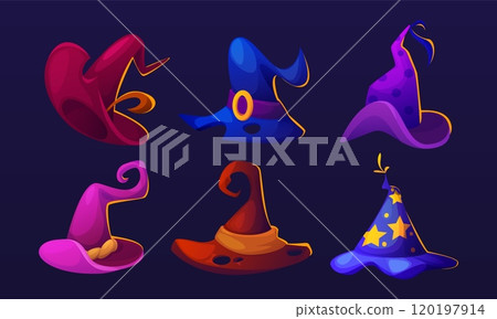 Magic fairy witch cap with pointy end 120197914