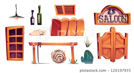 Western saloon elements set 120197935