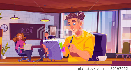 People in office room interior 120197952