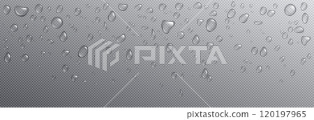 Water droplets on glass or window surface. Water droplets on glass or window surface. 120197965
