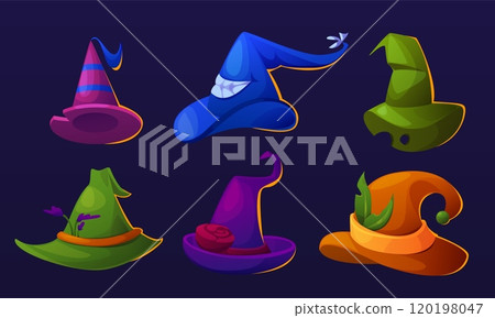 Magic fairy witch cap with pointy end Magic fairy witch cap with pointy end 120198047