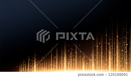 Golden glitter lines on black background Golden glitter lines on black background 120198091