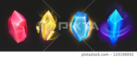 Magic crystal stone icon for game illustration 120198092