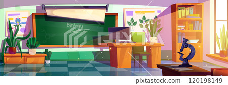 Biology classroom interior 120198149