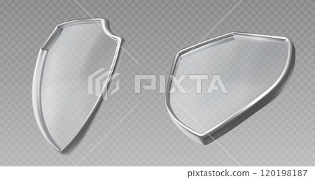 3d protect glass shield for safety vector icon 120198187