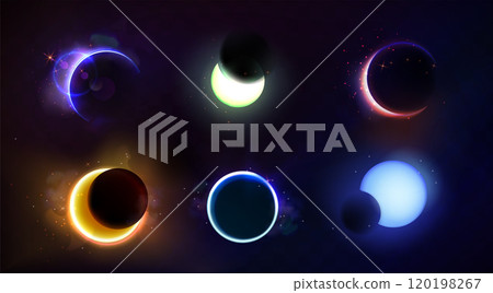 Total and partial solar eclipse 120198267
