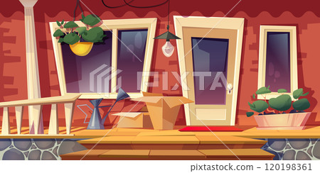 Suburban house front entrance door and porch Suburban house front entrance door and porch 120198361