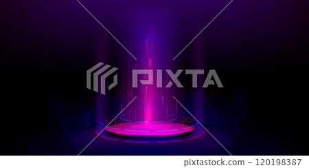 3d tech hologram podium or light portal platform 3d tech hologram podium or light portal platform 120198387