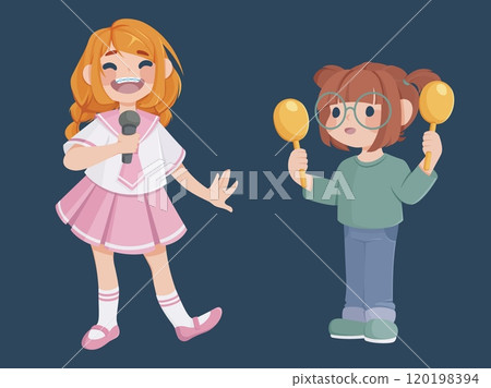 Kids musicians for school band or music education 120198394