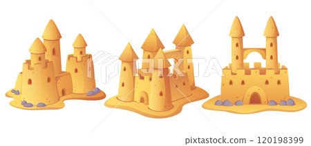 Sand castle sculptures set Sand castle sculptures set 120198399