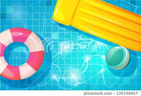 Summer swim pool water top view vector background 120198407